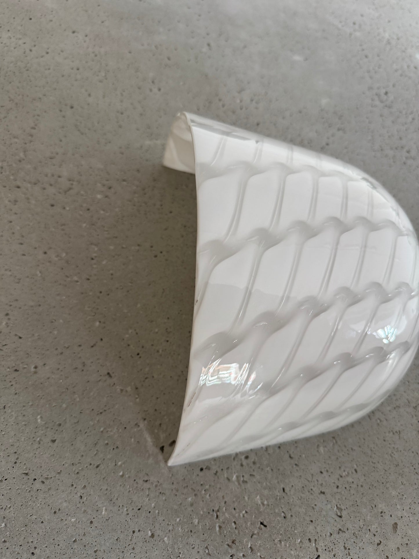 Sjælden vintage Murano væglampe m. indgravering