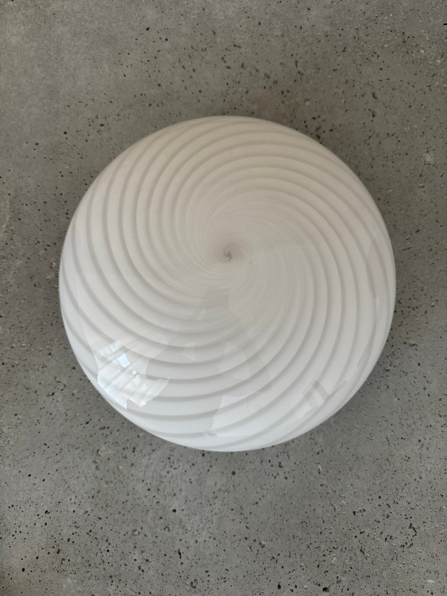 Hvid vintage Murano plafond lampe, 30 cm