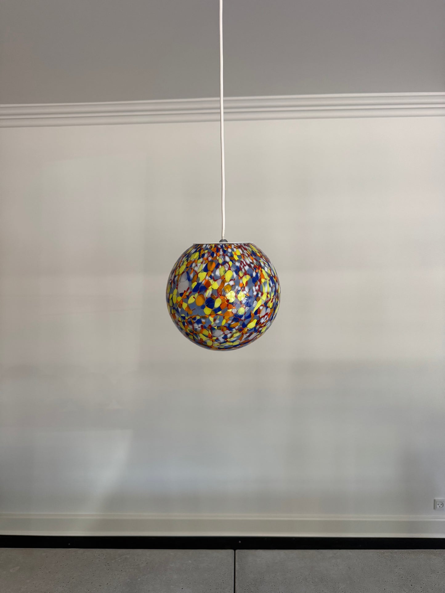 Klassisk murrina konfetti Murano pendel, 20 cm