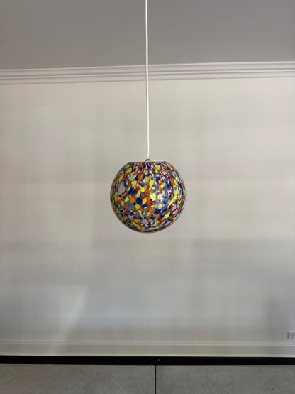 Klassisk murrina konfetti Murano pendel, 20 cm