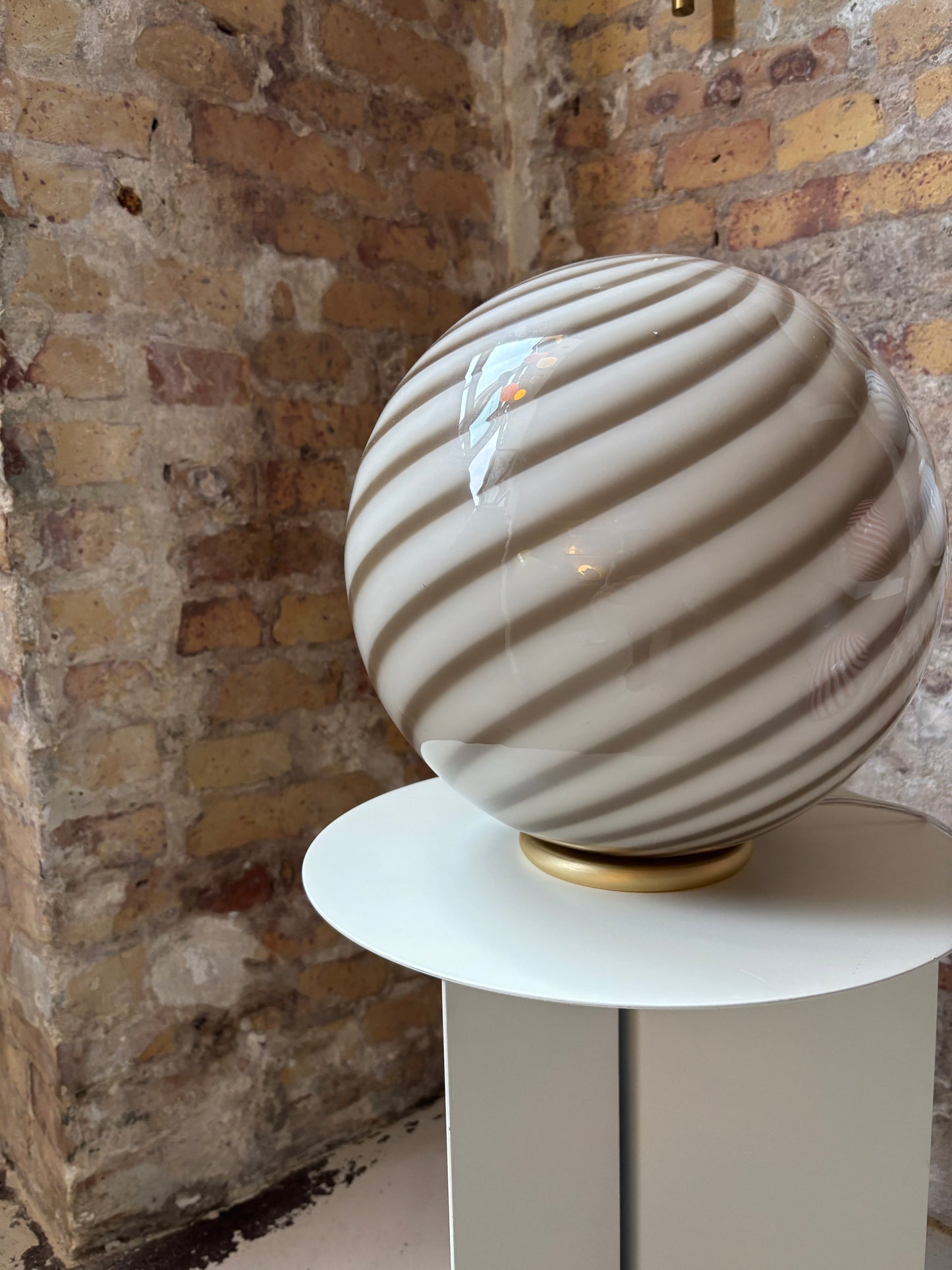 Brun bordlampe, 30 cm