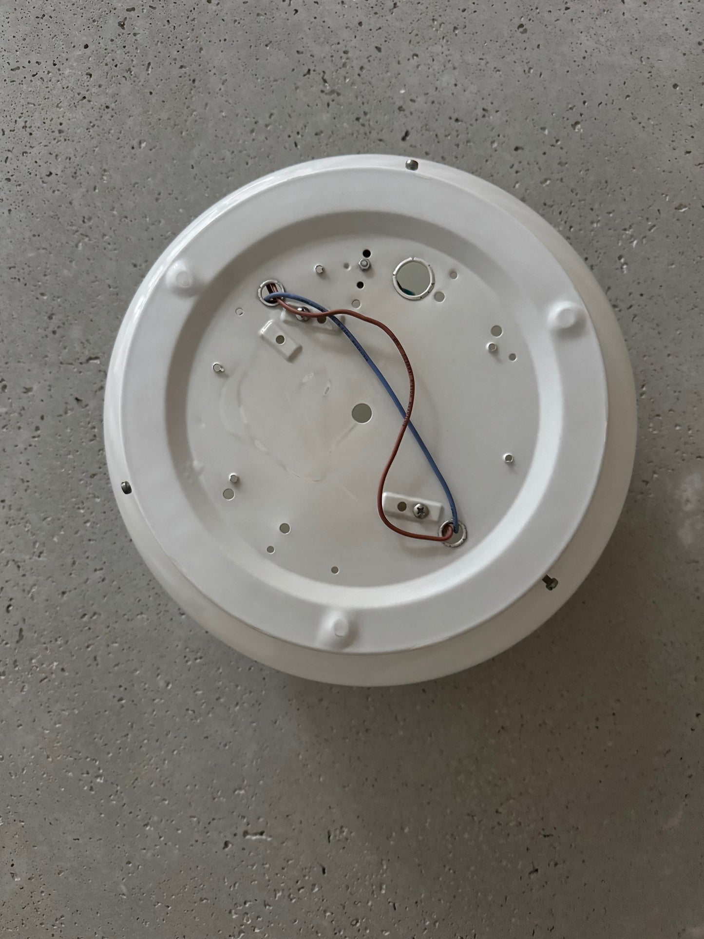 Classic white vintage Murano flush mount, 30 cm