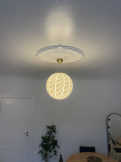 White Murano peacock ceiling lamp, 40 cm