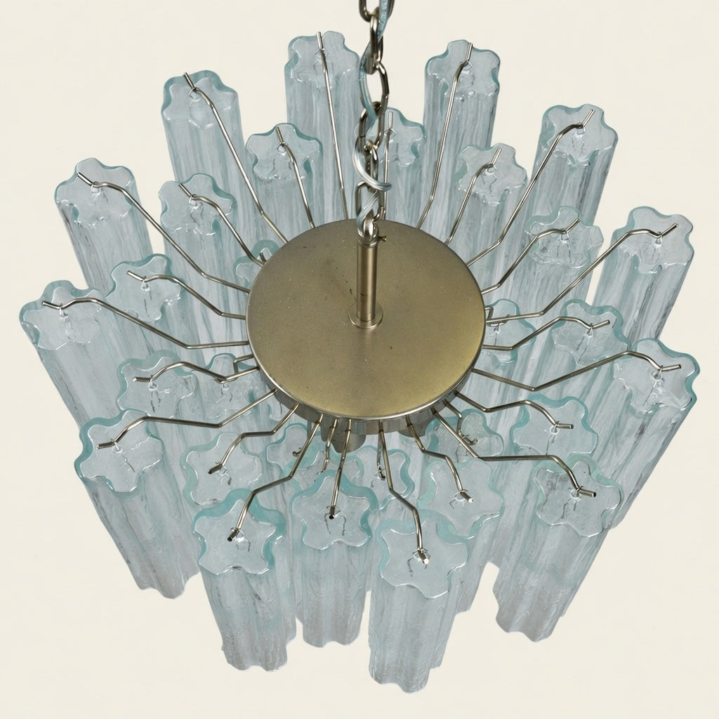 Murano lysekrone | Tuber | 36 glas | Klart glas