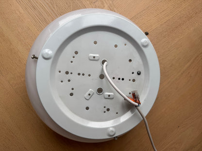 Vintage Murano plafond med hvid klassisk swirl, 30 cm