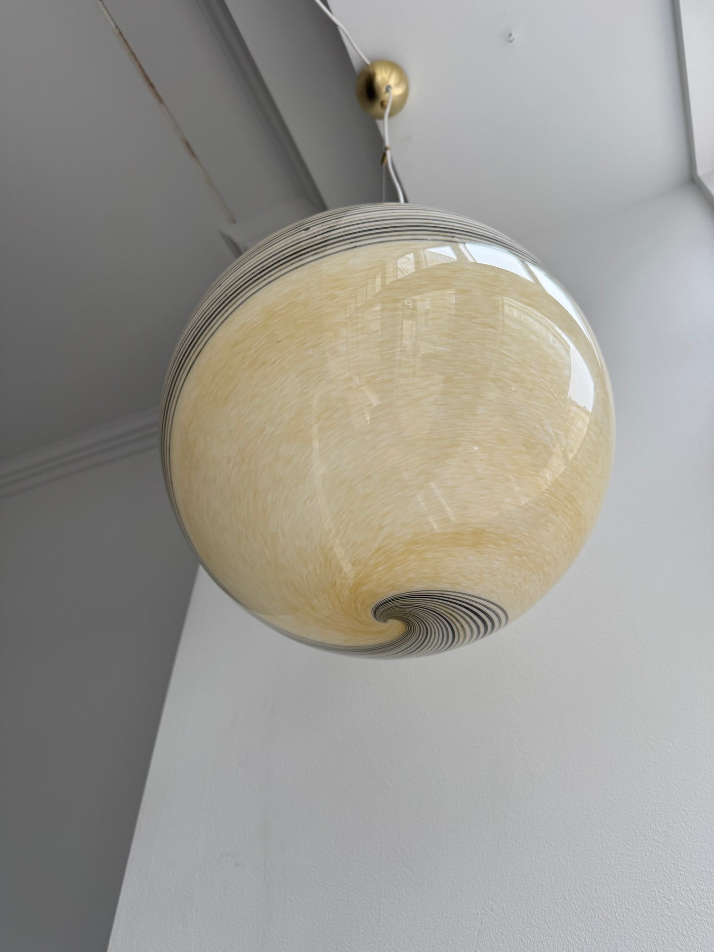 Stor creme Murano loftlampe, 40 cm
