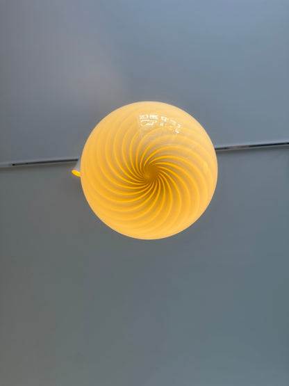Gul candy Murano pendel, 30 cm