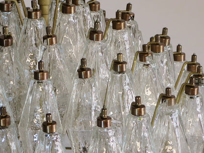 Murano lysekrone | Poliedri | 140 glas | Klar