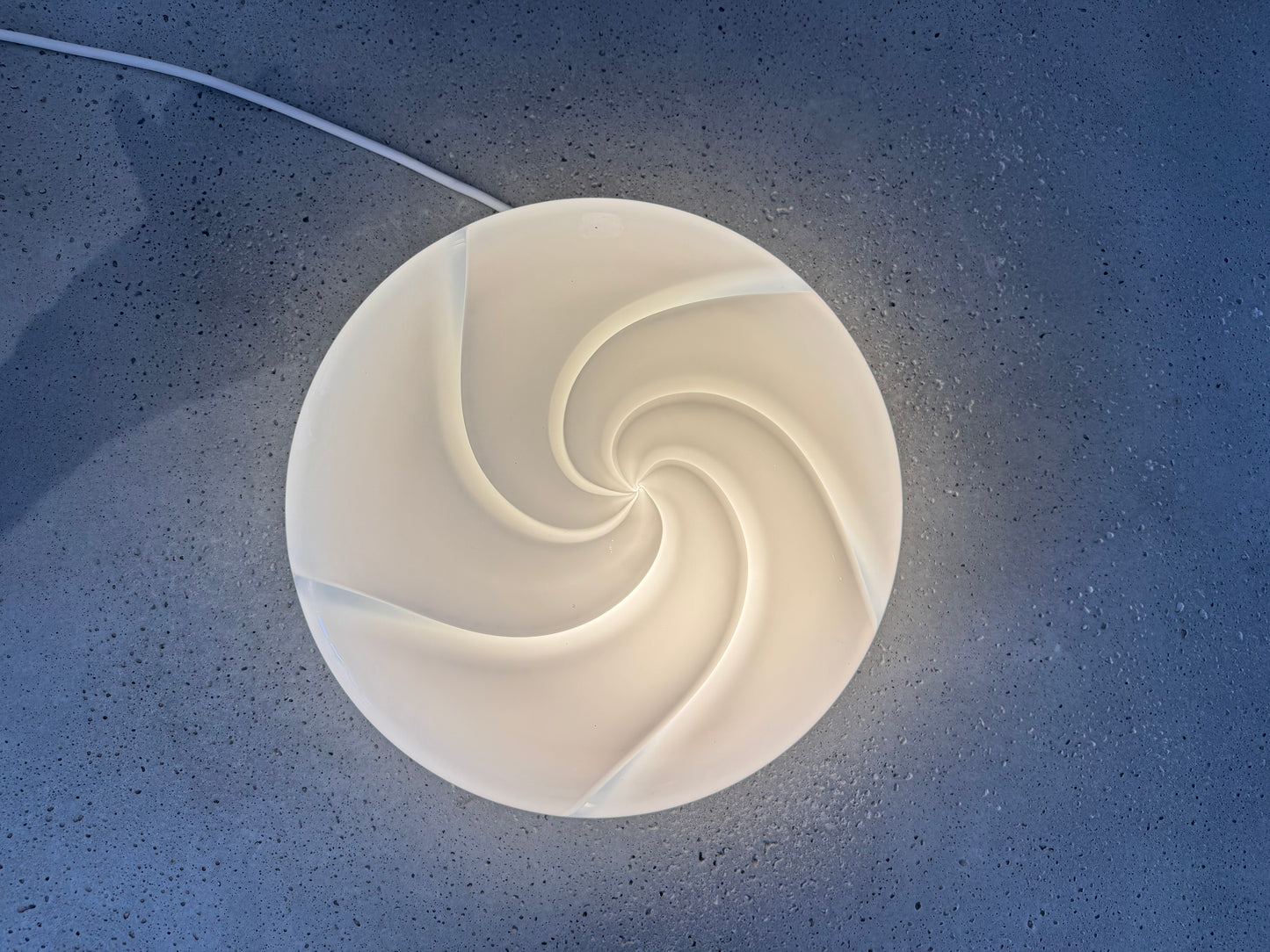 Hvid vintage Murano plafond lampe, 30 cm