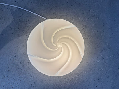 Hvid vintage Murano plafond lampe, 30 cm