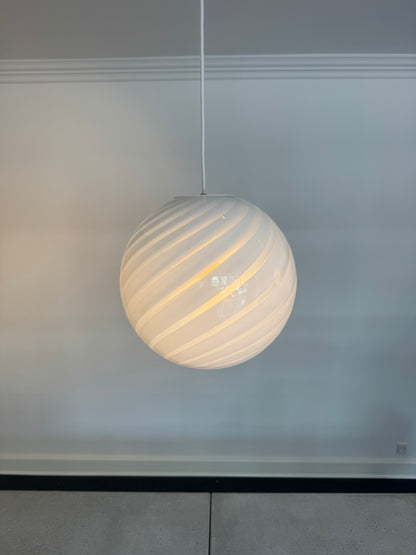 Lyseblå Murano pendel, 30 cm