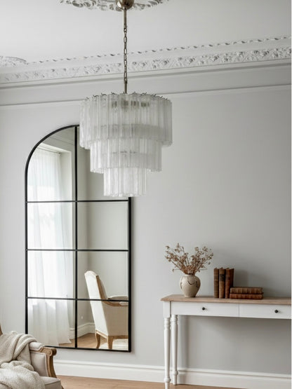 Murano lysekrone | Tuber | 52 glas | Klart glas