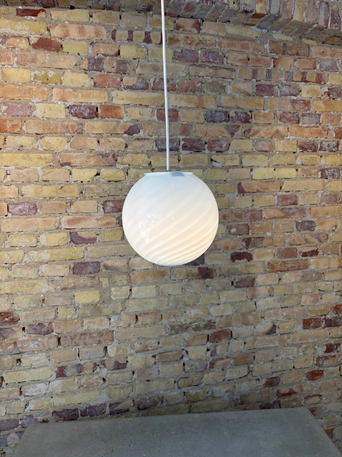 Lyseblå Murano pendel, 20 cm
