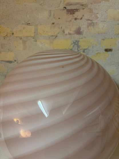 Pink Murano swirl pendant light, 40 cm
