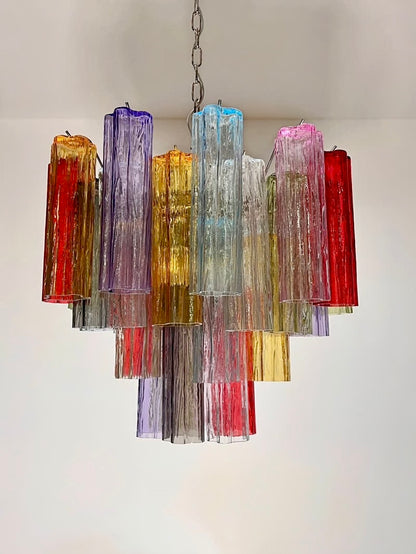 Murano lysekrone | Tuber | 36 glas | Multi