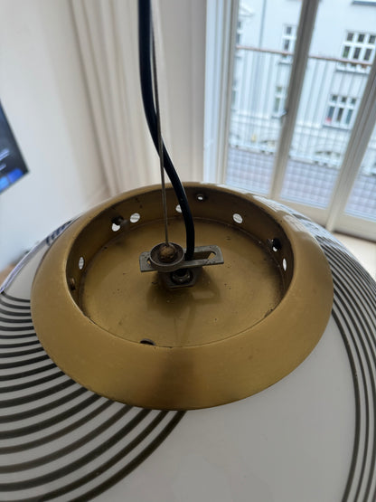 Mega Vintage Murano pendant lamp with brown swirl, 45 cm