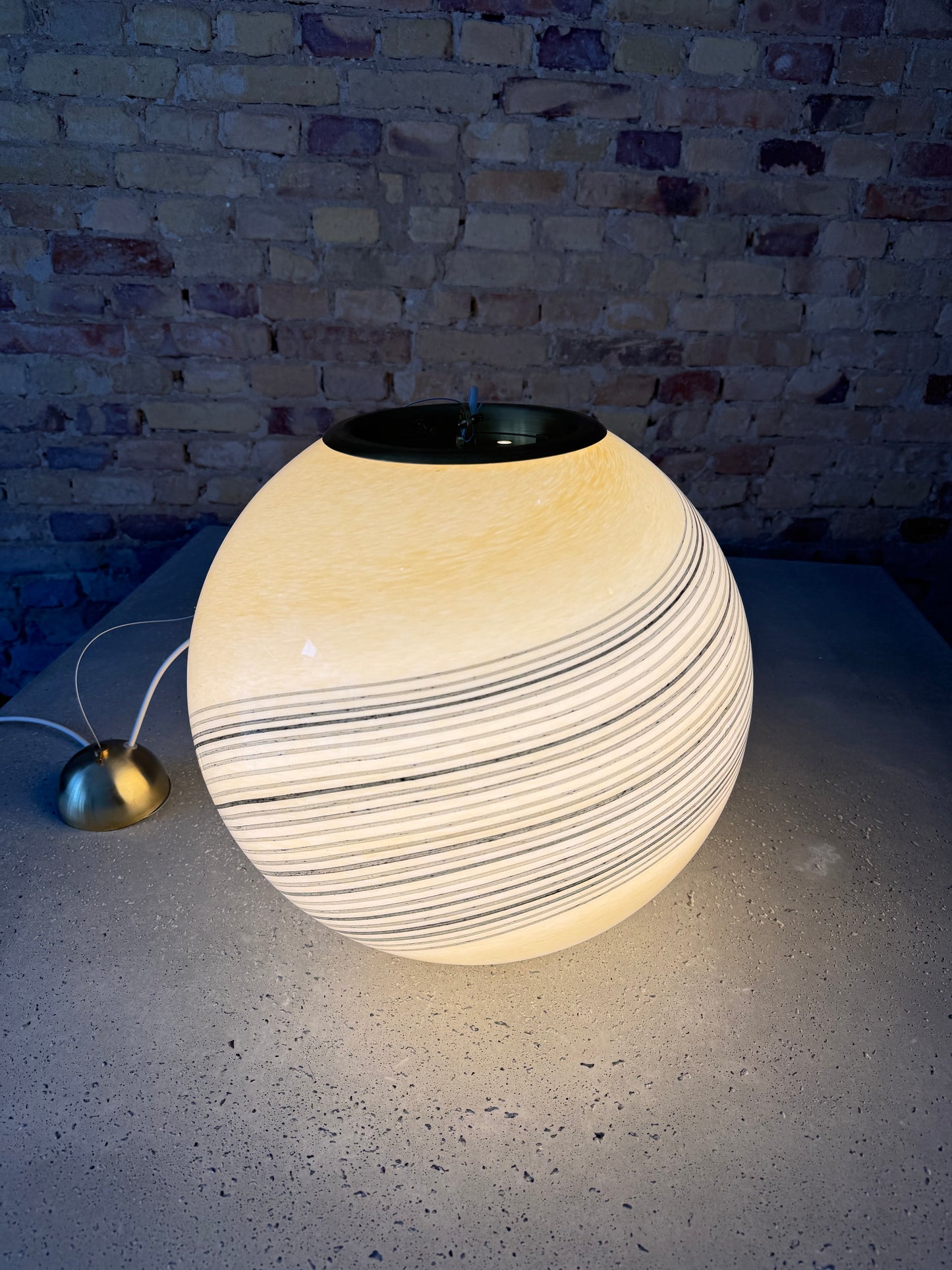 Stor creme Murano loftlampe, 40 cm