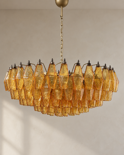Murano lysekrone | Poliedri | 185 glas | Rav