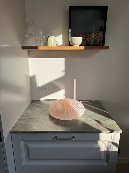 Murano ceiling lamp in pink classic swirl, 35 cm