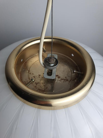 White vintage Murano peacock pendant lamp, 43 cm