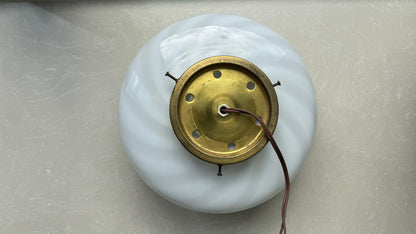 Murano ceiling lamp in classic white swirl, 25 cm