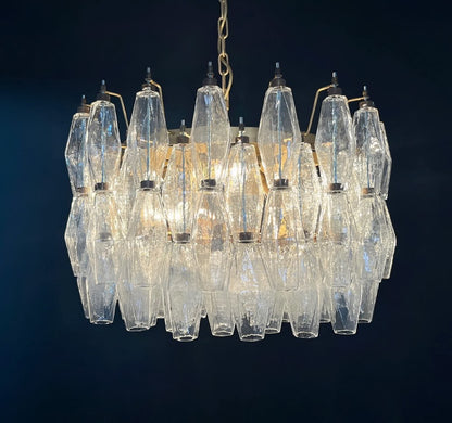 Murano chandelier | Poliedri | 107 glass | Clear