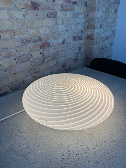 Kæmpe vintage Murano plafond lampe m. indgravering, 45 cm