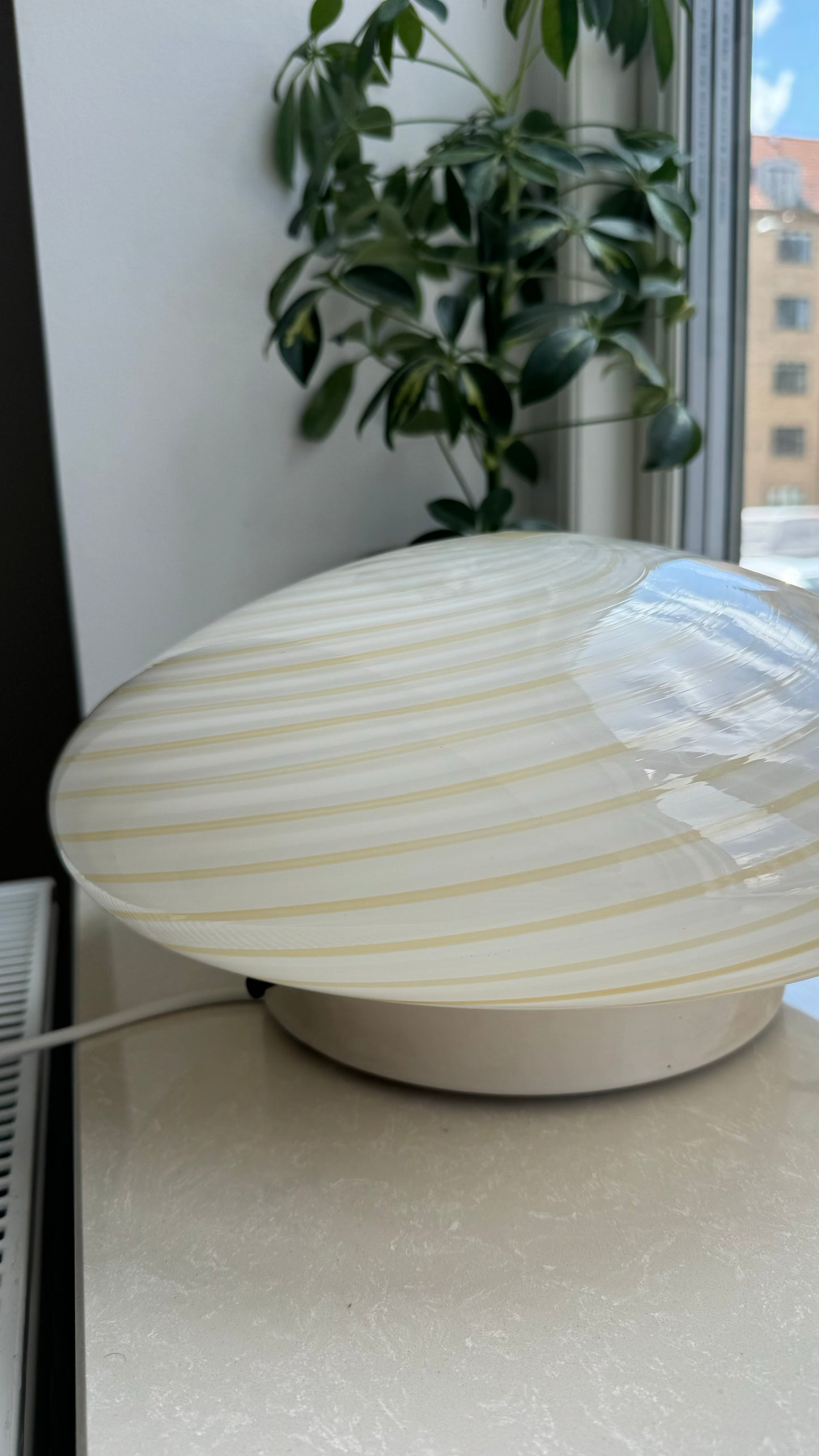 Murano plafond i smukkeste hvide og gule nuancer, 35 cm