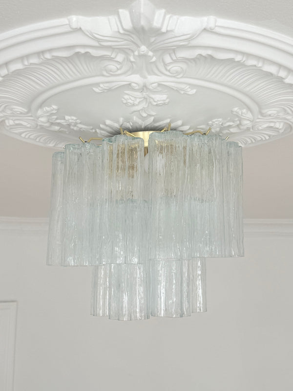 Murano lysekrone | Tronchi | 18 glas | Klart glas