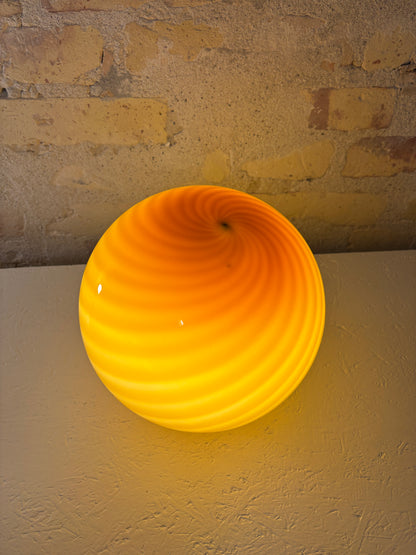 Rav/mørkegul Murano pendel, 20 cm - 2. sortering
