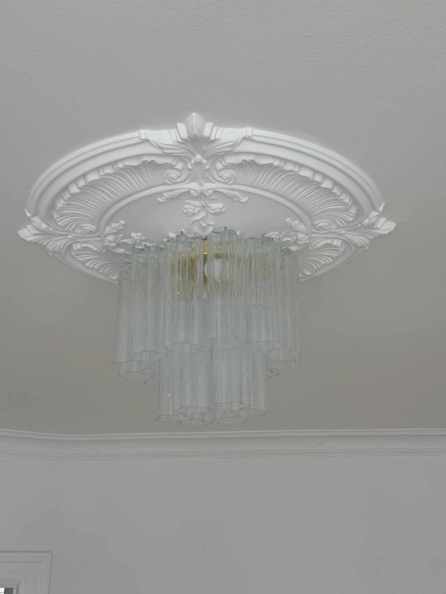 Murano lysekrone | Tronchi | 18 glas | Klart glas