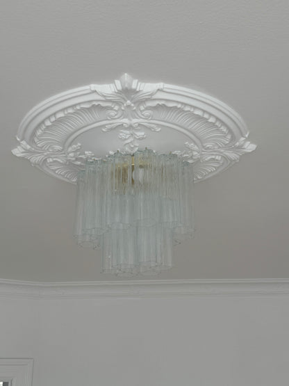 Murano lysekrone | Tronchi | 18 glas | Klart glas