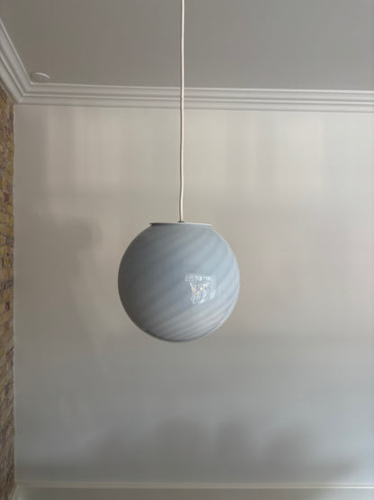 Lyseblå Murano pendel, 20 cm