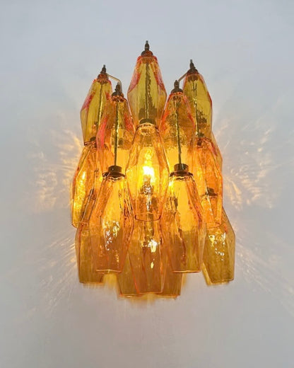 Murano wall lamp | Poliedri | Amber