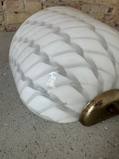 Sjælden vintage Murano væglampe m. indgravering