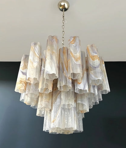 Murano Chandelier | Tuber | 36 glass elements | 'Wisteria' alabaster