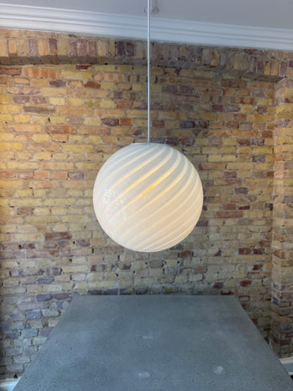 Lyseblå Murano pendel, 30 cm