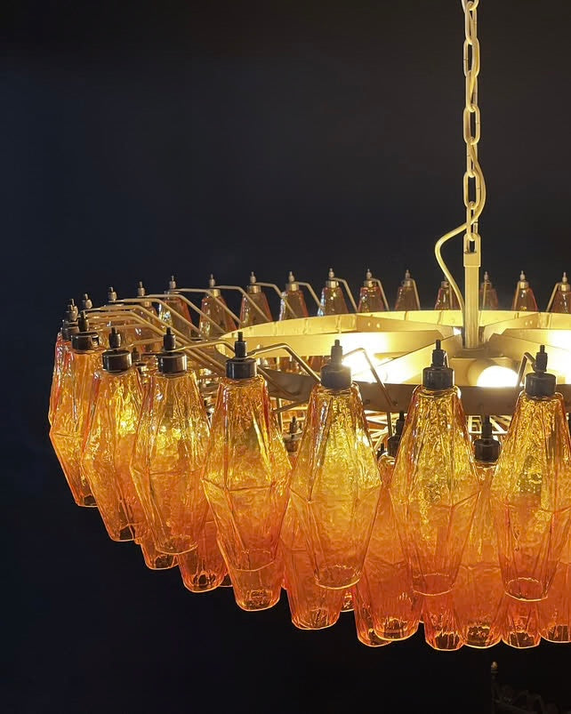 Murano lysekrone | Poliedri | 185 glas | Rav