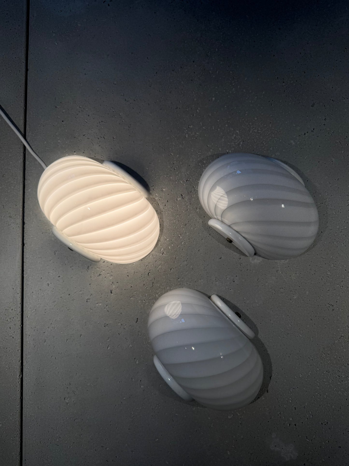 Vintage Murano shell wall lamp