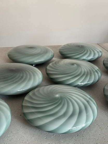 Mørkegrøn Murano plafond, 30 cm
