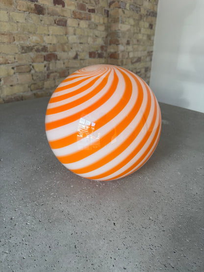 Orange 'solero' Murano swirl pendant, 30 cm - 2nd quality