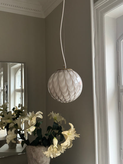 Gray Murano peacock pendant, 20 cm