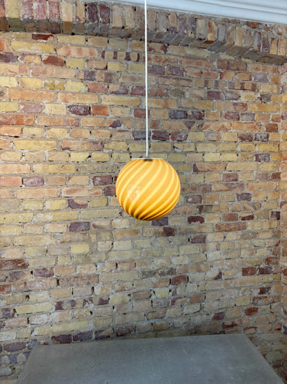 Brun Murano pendel, 20 cm