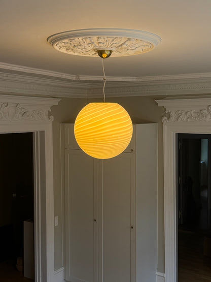 Lysegul Murano swirl loftslampe, 40 cm