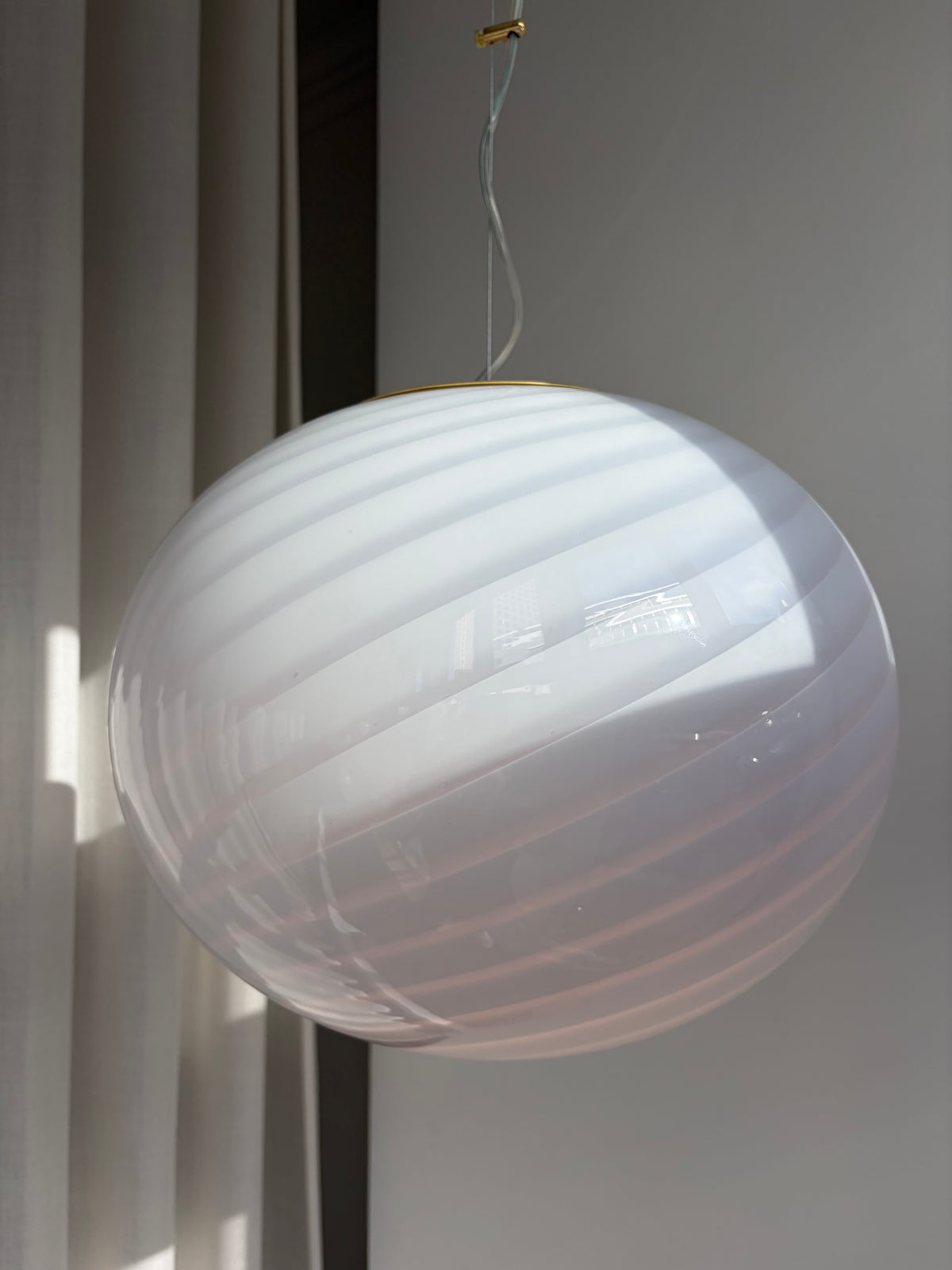 Large yellow Murano ceiling lamp, 40 cm