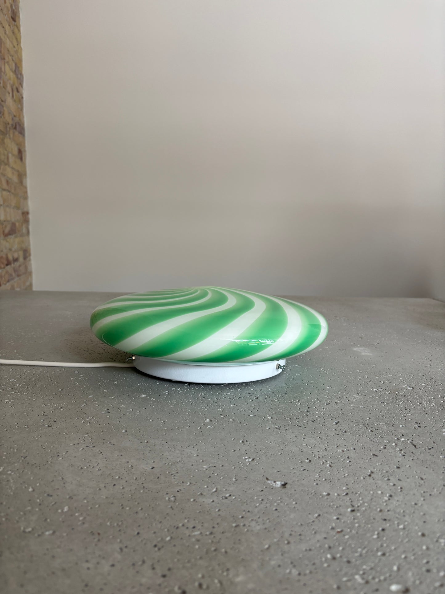 Grøn Murano plafond, 30 cm