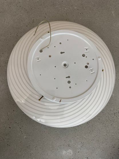 Kæmpe vintage Murano plafond lampe m. indgravering, 45 cm