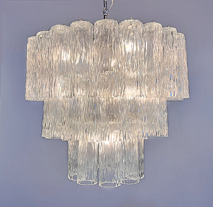 Murano lysekrone | Tuber | 52 glas | Klart glas