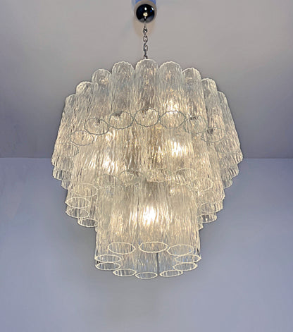 Murano lysekrone | Tuber | 52 glas | Klart glas