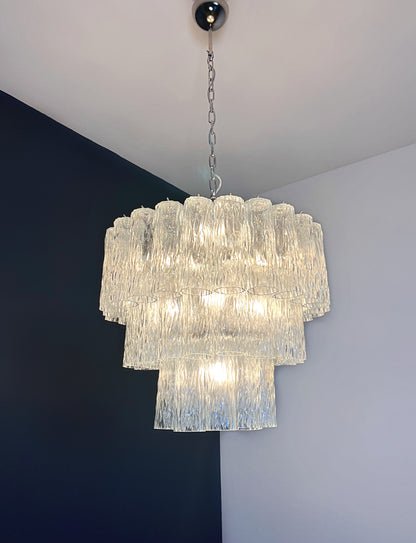 Murano lysekrone | Tuber | 52 glas | Klart glas